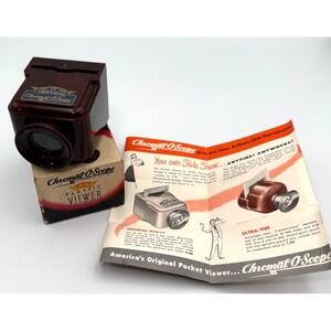 VTG Imperial Chromat-O-Scope Slide Film Viewer USA - w/Orig Informational Insert